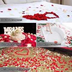 2000Pcs Red Artificial Fake Rose Petals Wedding Romantic Event Party Decor USA
