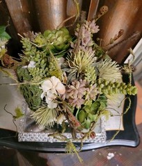 Professional Bridal Bridesmaids Bouquet Silk Botanical Succulent Fern Shoots