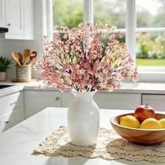 Baby’s Breath Artificial Flowers, Silk Gypsophila Faux Floral 6 Beige Brown