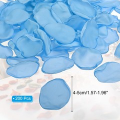 200 Pcs Silk Rose Petals, Artificial Flower Scatter Fake Rose Petals Sky Blue