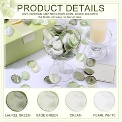 600pcs Silk Rose Petals Gold Yarn Flower Petals for Wedding Flower Sage Green