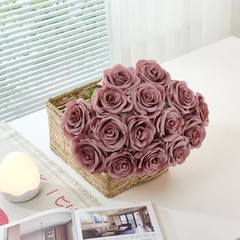 100 Pcs Artificial Roses Bulk Silk Dusty Rose Roses for Wedding Dustyrose