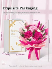 Preserved Flowers Bouquet, Forever for Delivery, Hot Pink