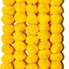 Yellow Marigold Wedding Decor Vine Flower Diwali Decorative Wall Hanging Garland