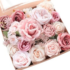 Dusty Rose Cream Artificial Flowers Fake Roses Peonies and Delicate Dusty Rose