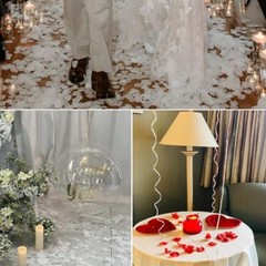 2000 PCS Silk Rose Petals, Artificial Flower Petals for Wedding Party,