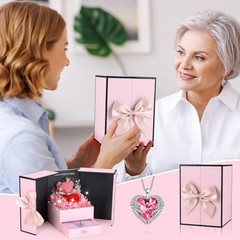 Suturun Preserved Roses Forever Flowers Gifts for Women,Eternal Pink
