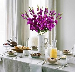 Gladiolus Artificial Flowers 10 PCS Silk Flowers Gladiolus Flowers 30 Fuchsia