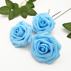 25 Artificial Flowers Rose Floral Bridal Wedding Bouquet Home Party Decoration