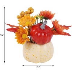 winemana Fall Decorations for Home – Set of 6 Artificial Pumpkins Mixed-4