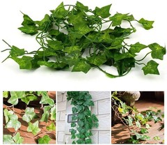 12 Pack 84 Feet Fake Ivy Leaves Artificial Garland Greenery 84 feet, Green