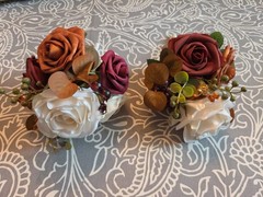 Ling’s Moment Terracotta /Cream Centerpiece / Mini Bridesmaid Bouquets Set of 5