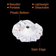 4Pcs Bouquet Collar Satin DIY Decoration Bridal Bouquet Holder for Wedding White