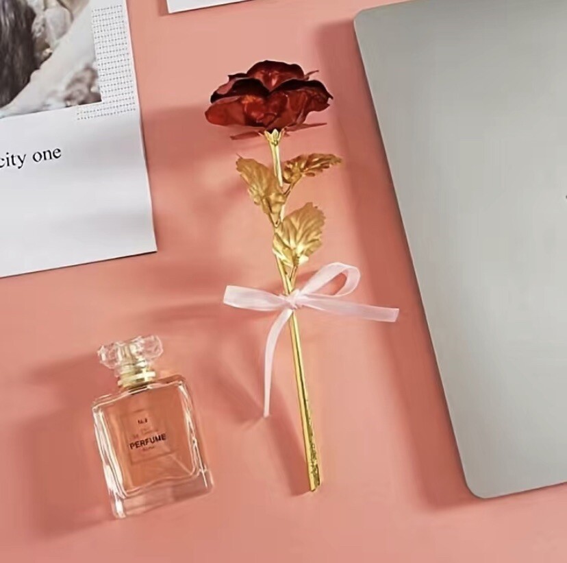 glittering fake rose