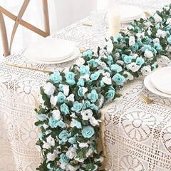 2Pcs 16.4Ft Flower Garland Artificial Rose Vines for Bedroom, Cute Fake