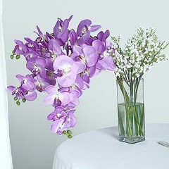 2 LAVENDER 40″ tall Faux Silk Orchid Flowers Sprays Stems Wedding Decorations