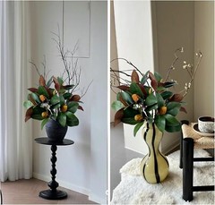 Set of 4 Magnolia Branches 32 Inch Long Artificial Magnolia with Leaves Green…