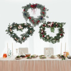 3-Style Artificial Floral Garland, for Wedding Decoration, Artificial Flower