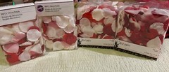 Red And White Silk Flower Petals