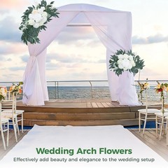 Dusty Blue Wedding Arch Artificial Floral Swags 23.6 & 15.7 inch Wedding