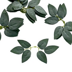 100 FROSTED GREEN Bulk Artificial ROSE LEAVES Faux Greenery Party Decorations