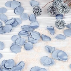 200Pcs Blue Rose Petals for Wedding, Artificial Flower Petals Dusty Blue