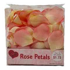 Vintage 90s Faux Rose Petals 2,000 Light Pink Yellow Artificial Flowers Love
