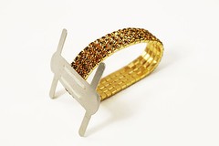 1 pc Rhinestone Wrist Band Stretch Corsage Flower Holder Wedding Prom 3 Colors