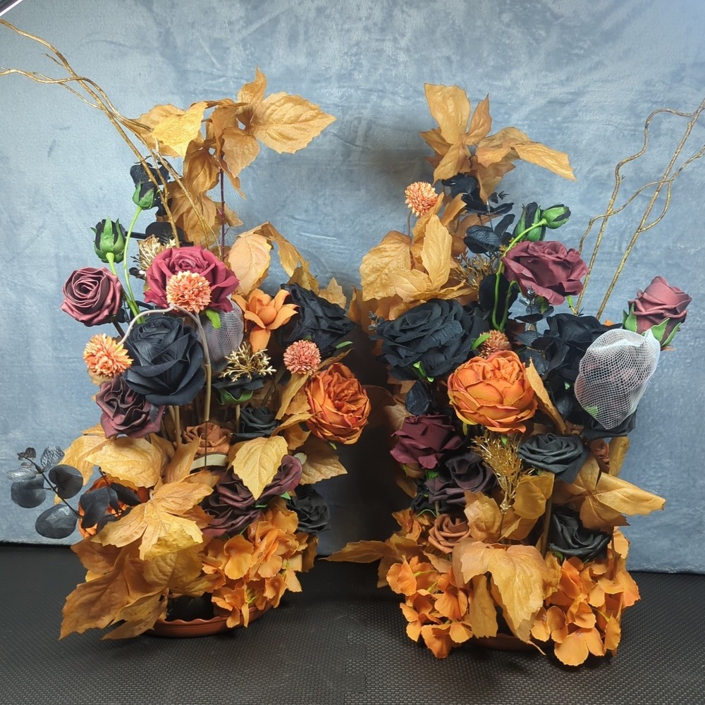 2Pc Lings Moment 41″ Wedding Flowers Arrangement Free Standing Farm Theme Decor