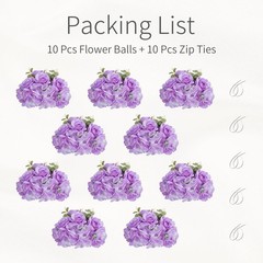 Purple Flowers Balls for Centerpieces: 10 PCS 11.8″ Diam Flower Centerpieces …