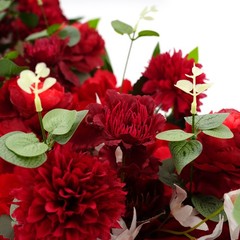 Red Artificial Flower Row for Home Party Wedding Flower Wall Decor Supplies