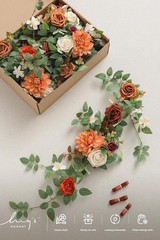 Ling’s moment 6Pack 1.8ft Artificial Flowers Garland Terracotta Lantern Flower