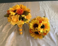 Set of 2 autumn/fall wedding bouquets