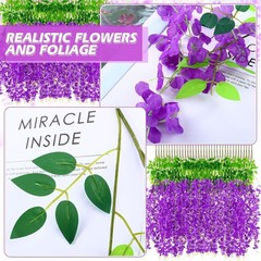 Dark Purple Wisteria Garland for Wedding Backdrop – HUGE 216pc Lot, 3.6ft