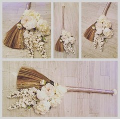 NEW Signature Wedding Jumping Broom – Off White – African American Wedding Broom