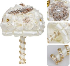 Ramo De Novia Flores Artificiales Decoracion Para Boda Matrimonio Accesorios NEW