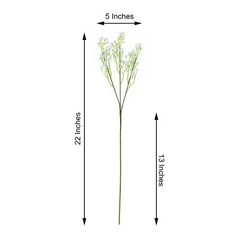 12 White 22″ Silk Baby Breath Flowers Stems Wedding Centerpieces Decorations