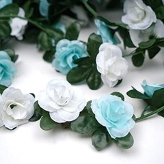 2Pcs 16.4Ft Flower Garland Artificial Rose Vines for Bedroom, Cute Fake