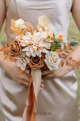 Set of 6 Terracotta Boho Bridesmaid Bouquets for Weddings & Anniversaries