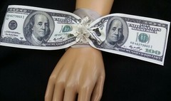 Dollar Bills Wedding Wrist Corsage,Prom, Homecoming, Military Ball, Boda,Quince