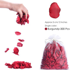 Burgundy Rose Petals 300Pcs Silk Rose Petals Flower Petals for Wedding Flower Gi