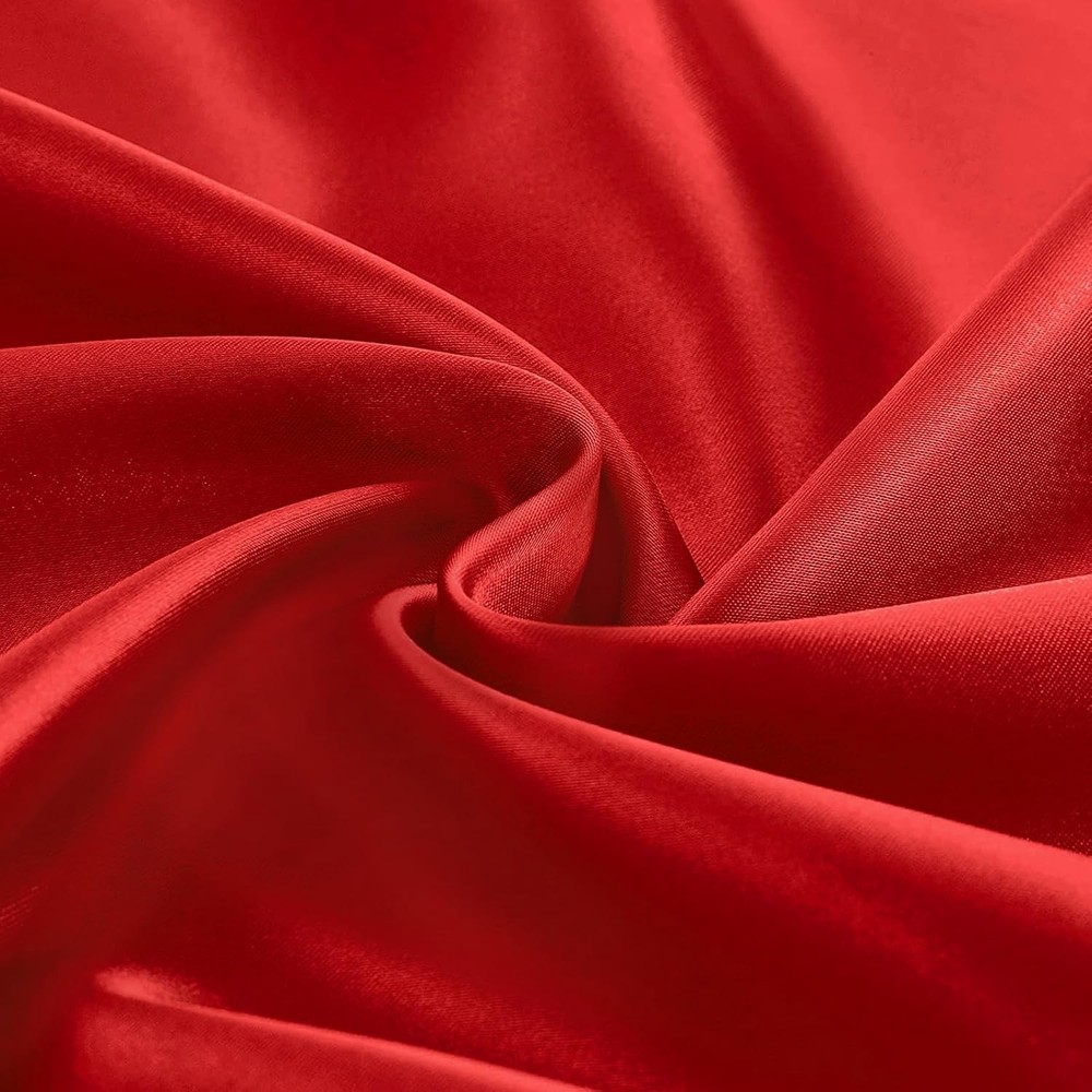 Tela De Satin Rojo Por Yarda Suave Charmeuse Para Vestido Boda Costura Y DIY
