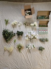 Fake Decorative Flowers for Weddings, Showers, & Parties