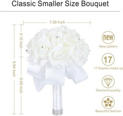 Ramo De Novia Flores Artificiales Decoracion Para Boda Matrimonio Accesorios NEW