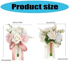 Artificial Flower Bride Bouquet Simulation Handheld Flower for Wedding Event
