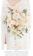 Champagne Wedding Bouquet for Bride – Artificial Roses Cascading Design