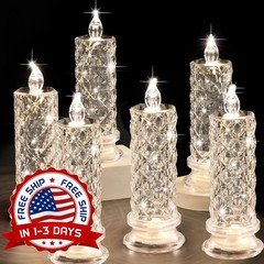 Velas LED Sin Llama, Para Bodas Y Decoración, 6 Velas Románticas LED A Pilas NEW