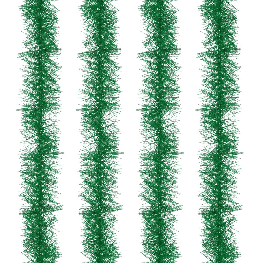 5Ft Feather Boa, 4 Pcs Artificial Fluffy Feather Boas, Grass Green