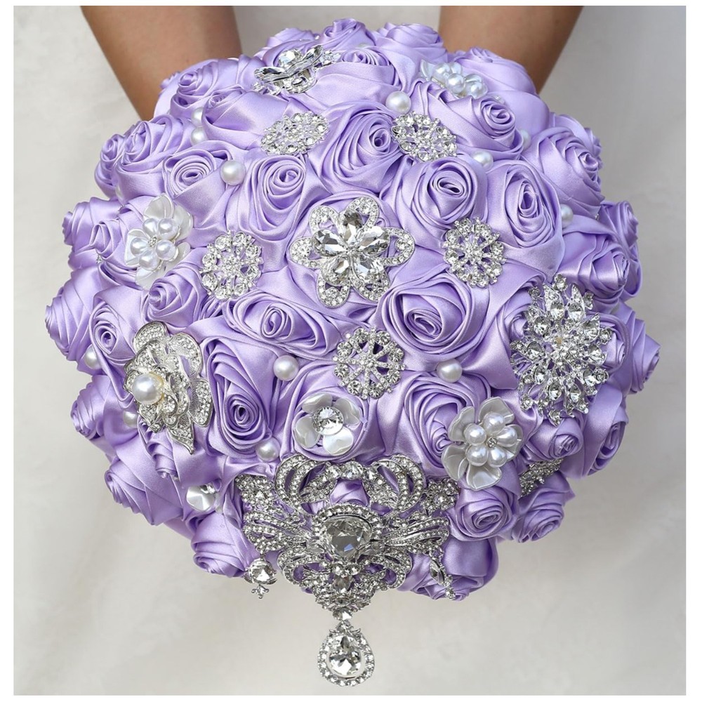 Rose Flower Bunch for Bride – Light Purple Bouquet