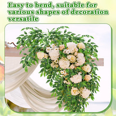 50 Pcs Artificial Italian Ruscus Greenery Stems 26.8 Inch Hanging Spray Fake Gre